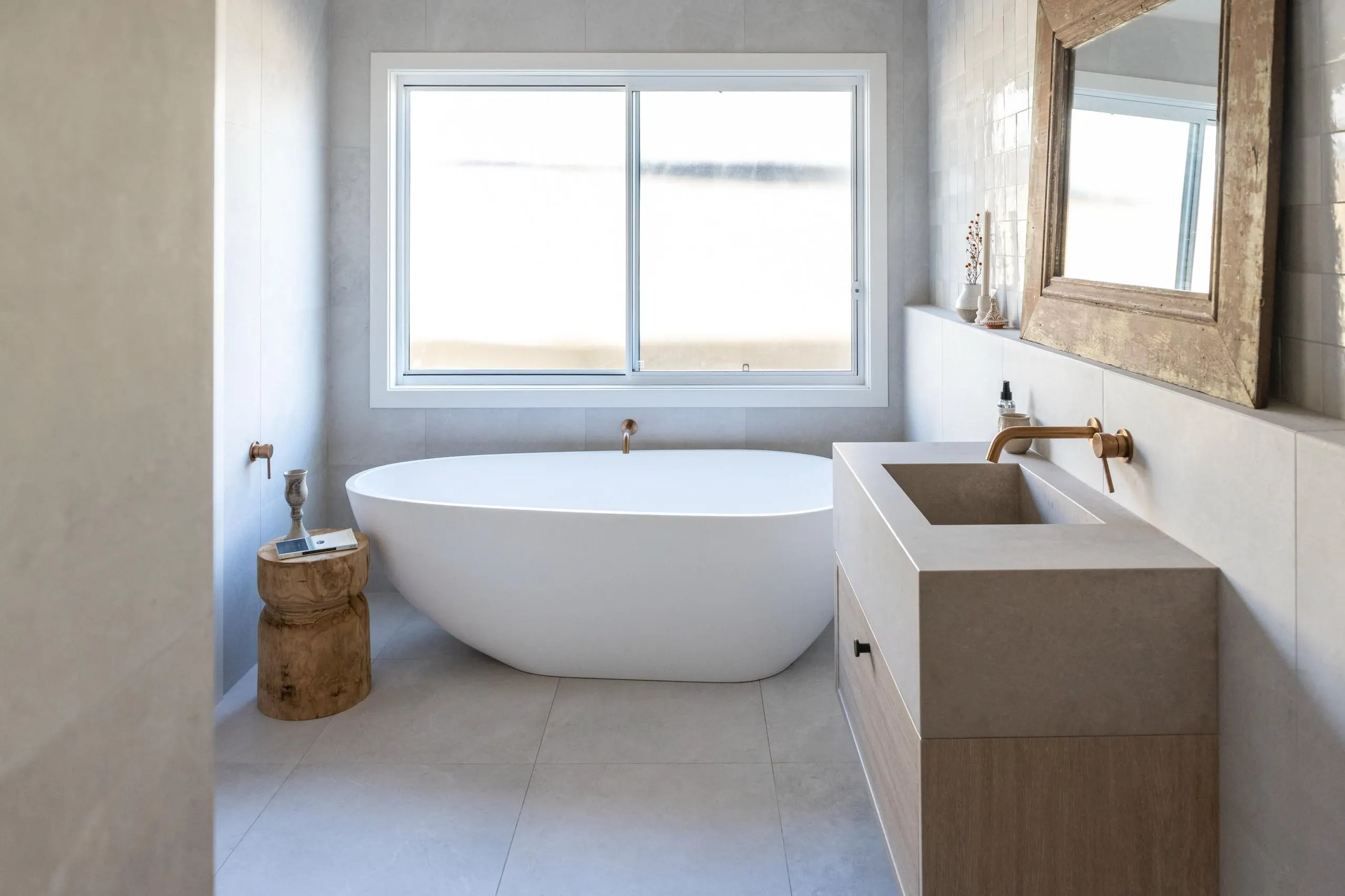 Bathroom in the Nirvana project, Long Jetty, Central Coast, by Clove Interiors
