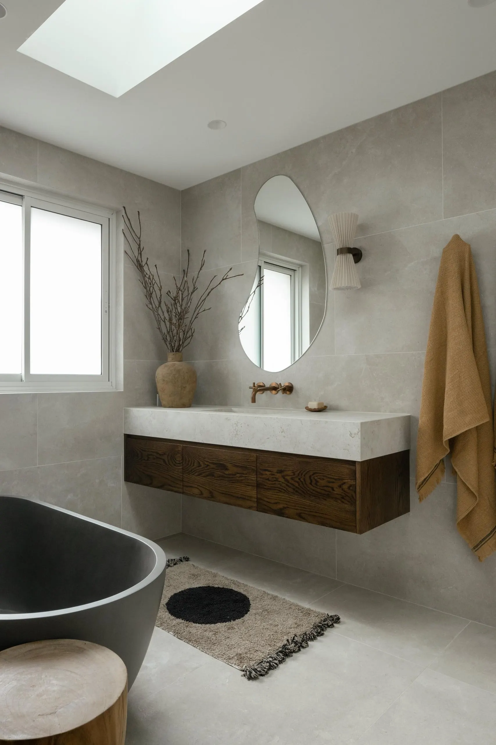 Bathroom vanity in the Driftmere project, the Central Coast, by Clove Interiors