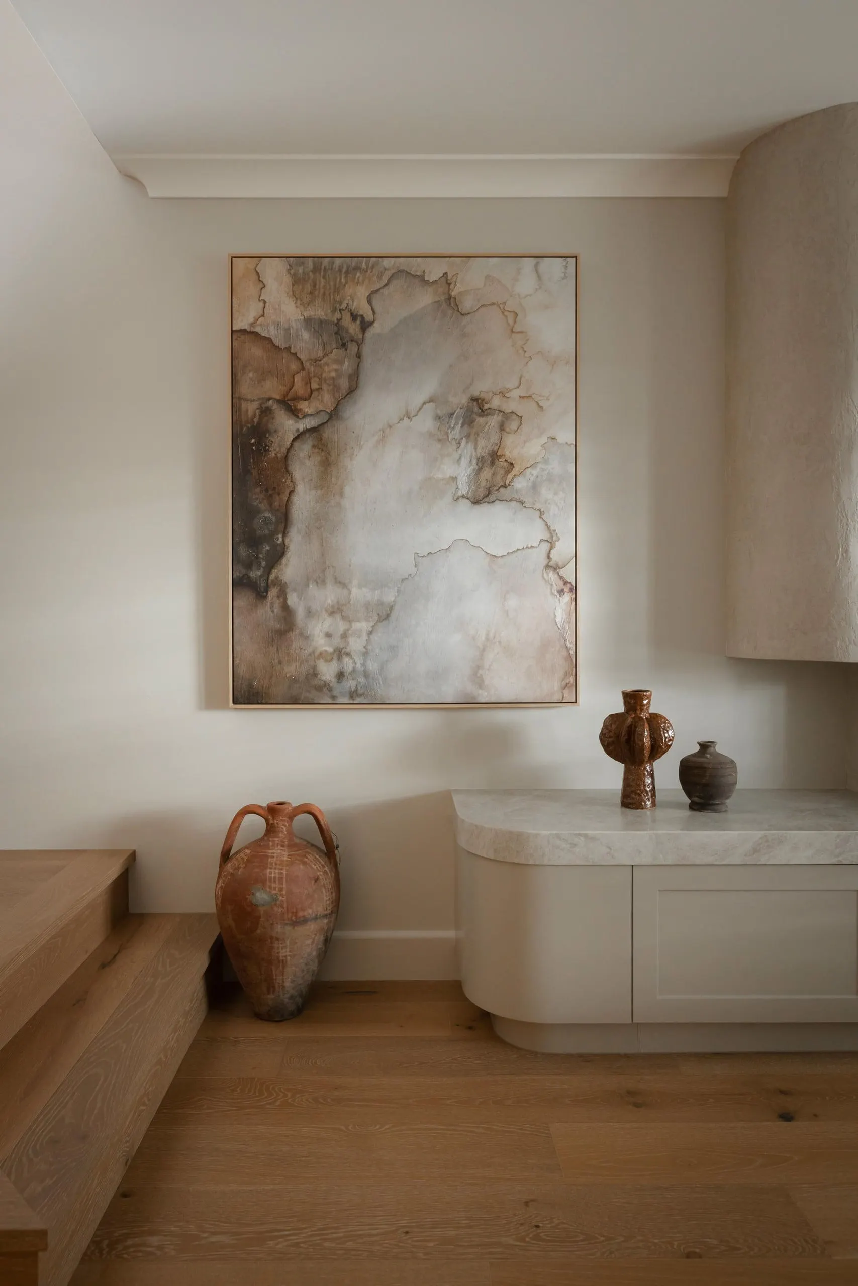 Entry staircase in the Driftmere project, the Central Coast, by Clove Interiors