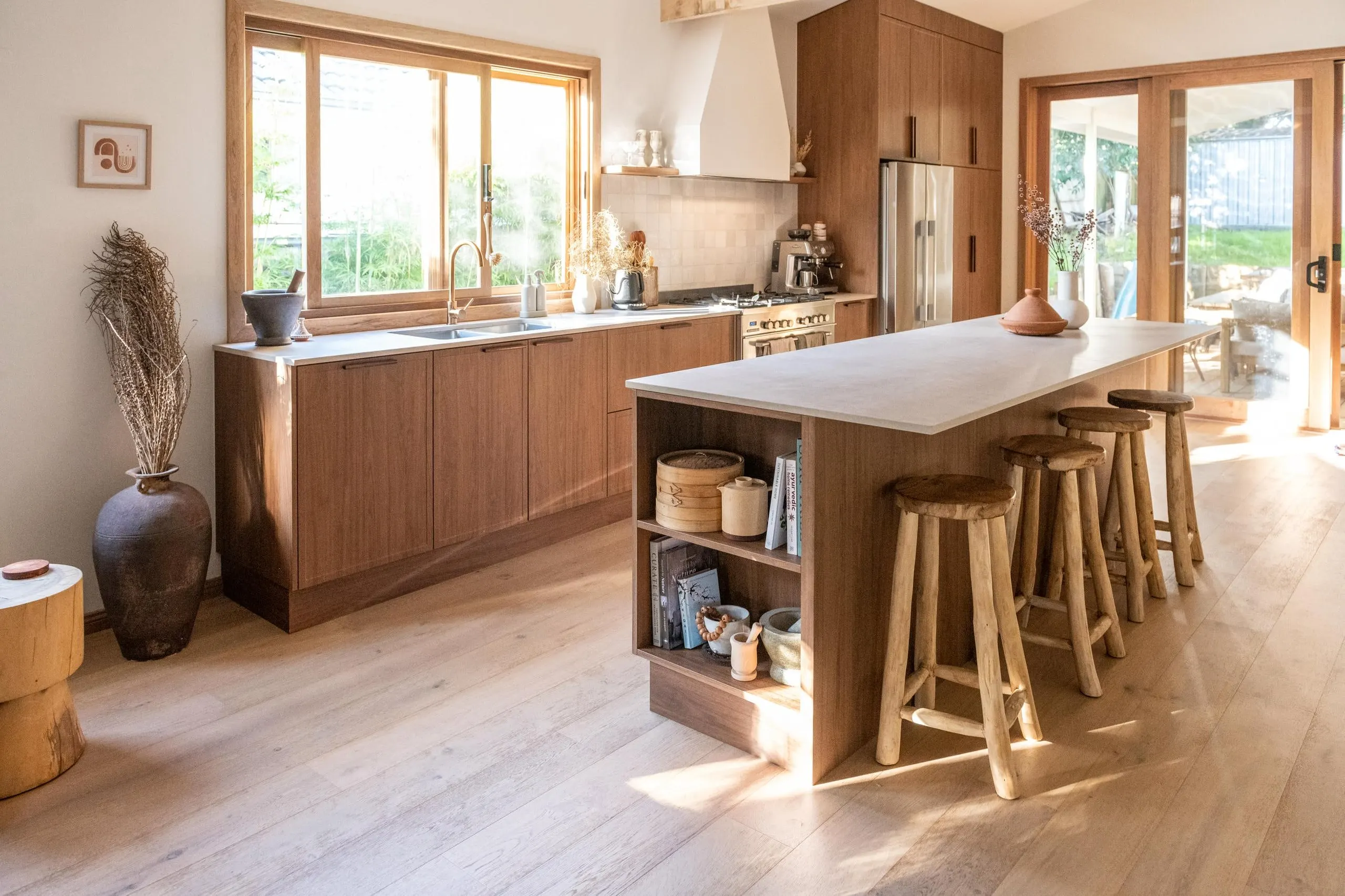 Kitchen island in the Nirvana project, Long Jetty, Central Coast, by Clove Interiors