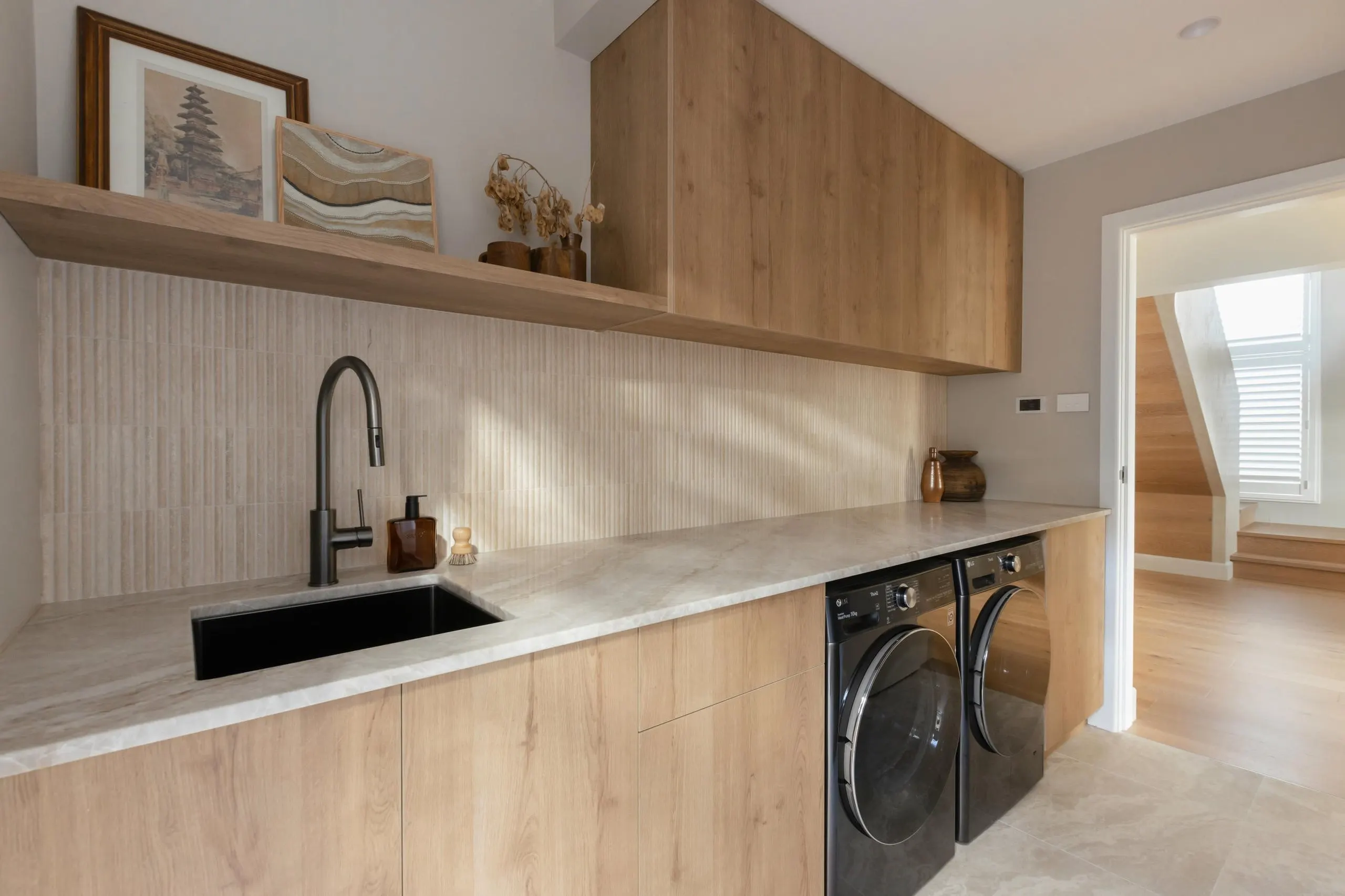 Laundry in the Driftmere project, the Central Coast, by Clove Interiors