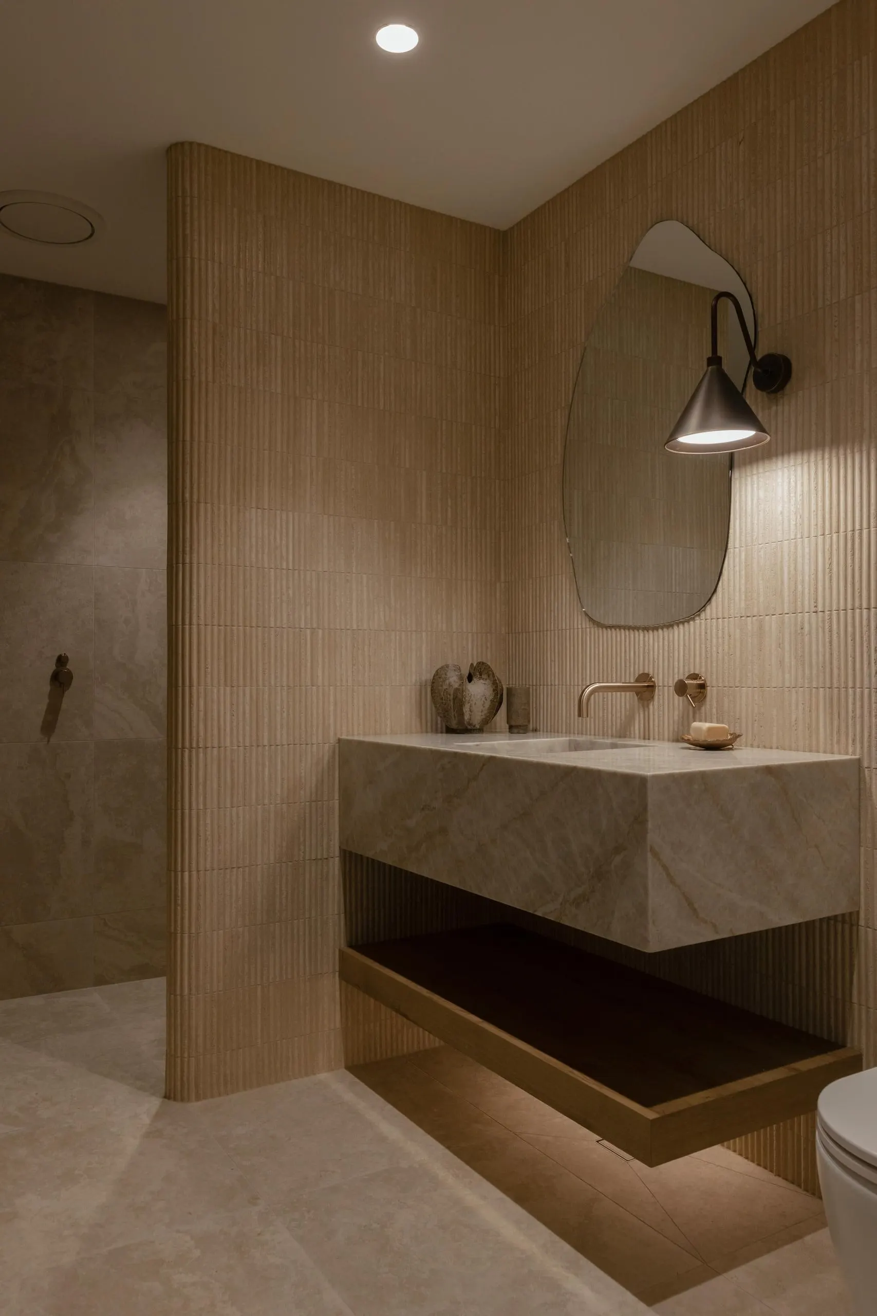 Powder room in the Driftmere project, the Central Coast, by Clove Interiors