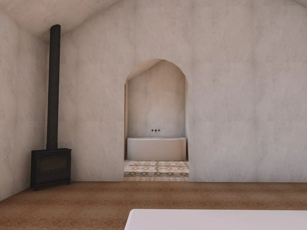 3D render of a bathroom design for the Berlach project
