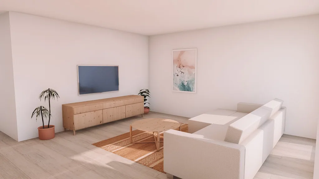 3D render of a Shelly Beach home interior