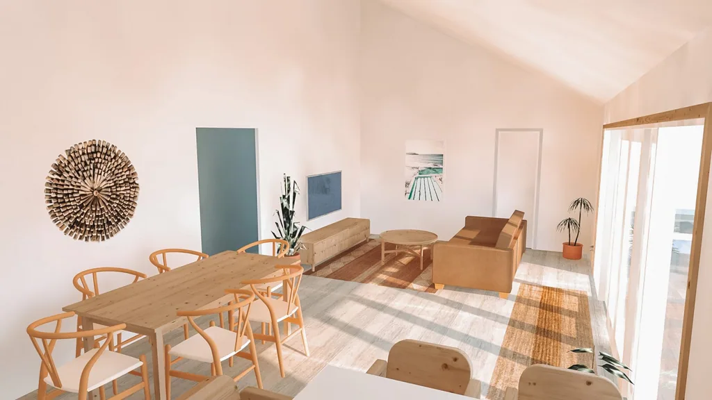 3D render of a Shelly Beach home interior